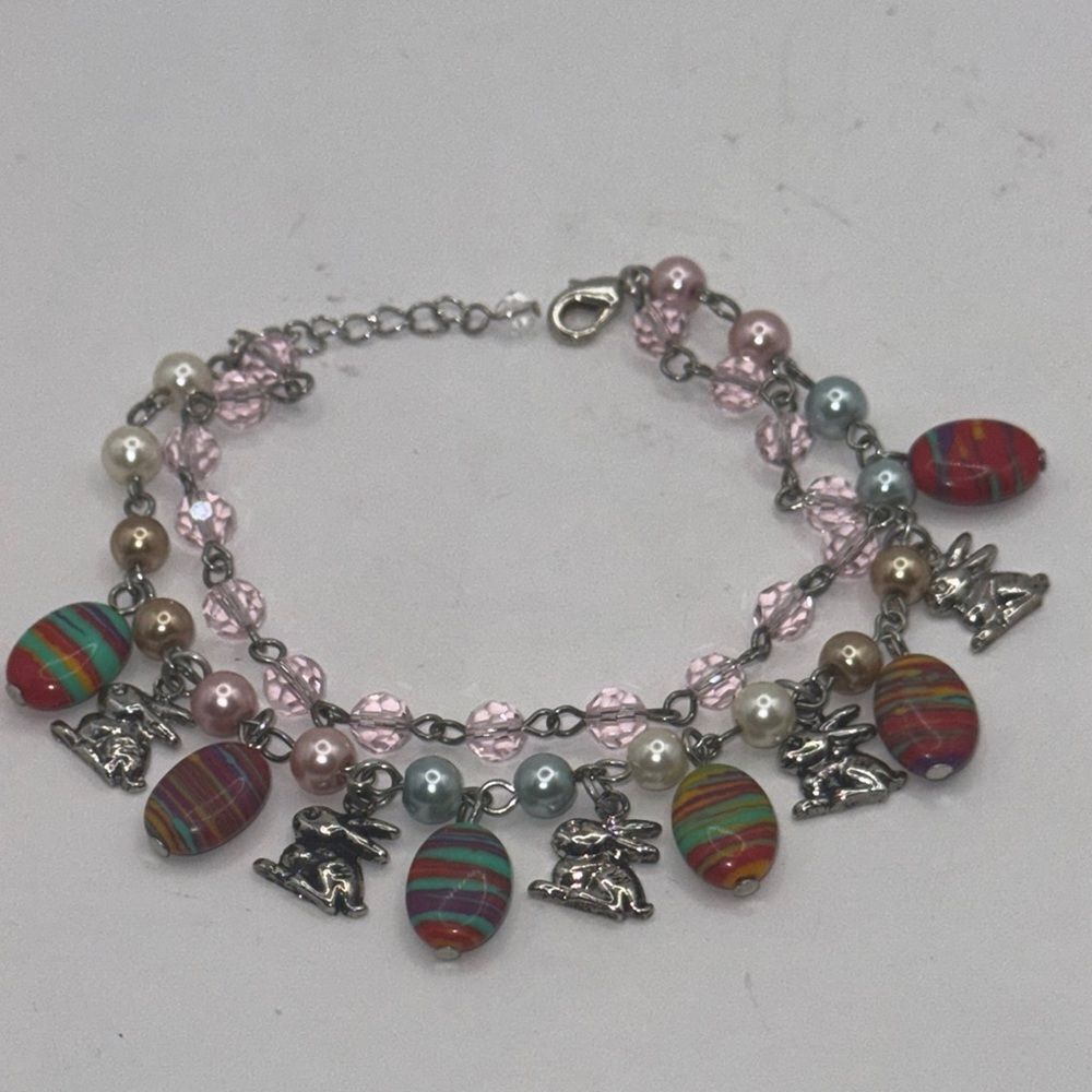LENOX  Beaded Easter Charm Bracelet